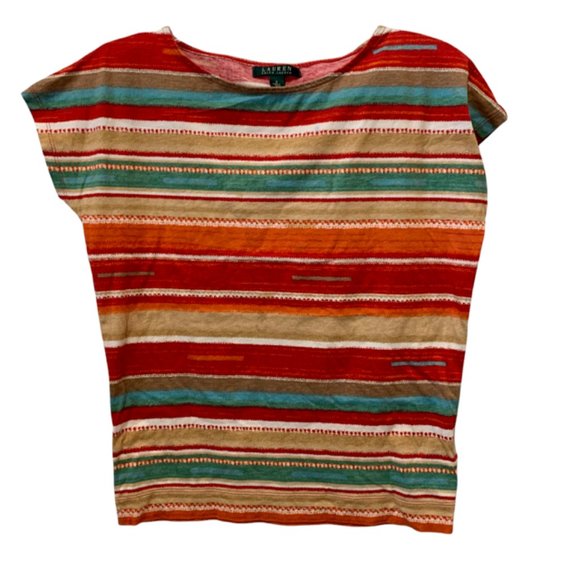 Lauren Ralph Lauren Tops - Lauren Ralph Lauren Desert Stripe Boxy T size Small